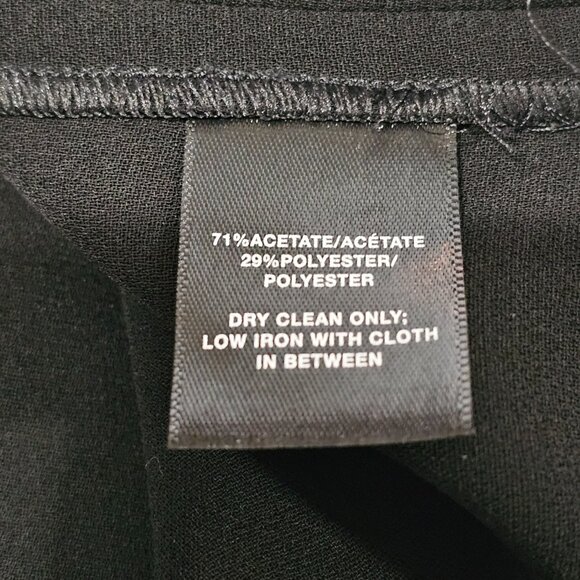 Lafayette 148 Caddie Finesse Crepe Blouse Black Top Blouse Women Size 10 - Picture 10 of 15